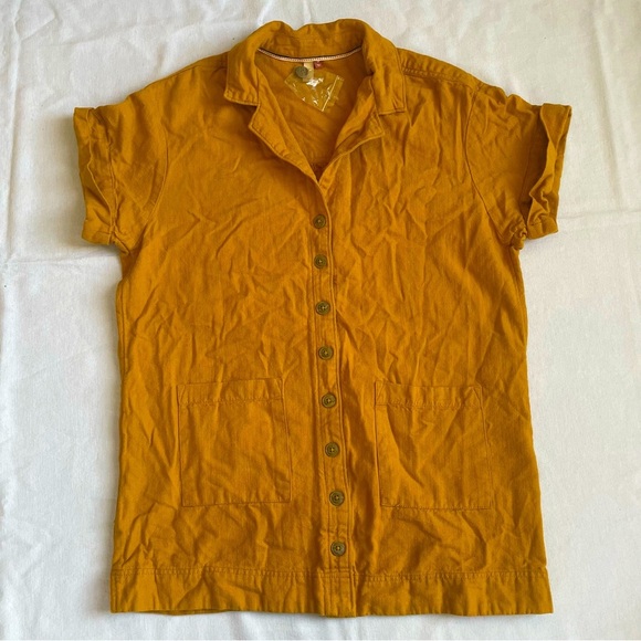 Pilcro Anthropologie NWOT Linen Blend Button Down Shirt Dress Size S - Picture 5 of 8